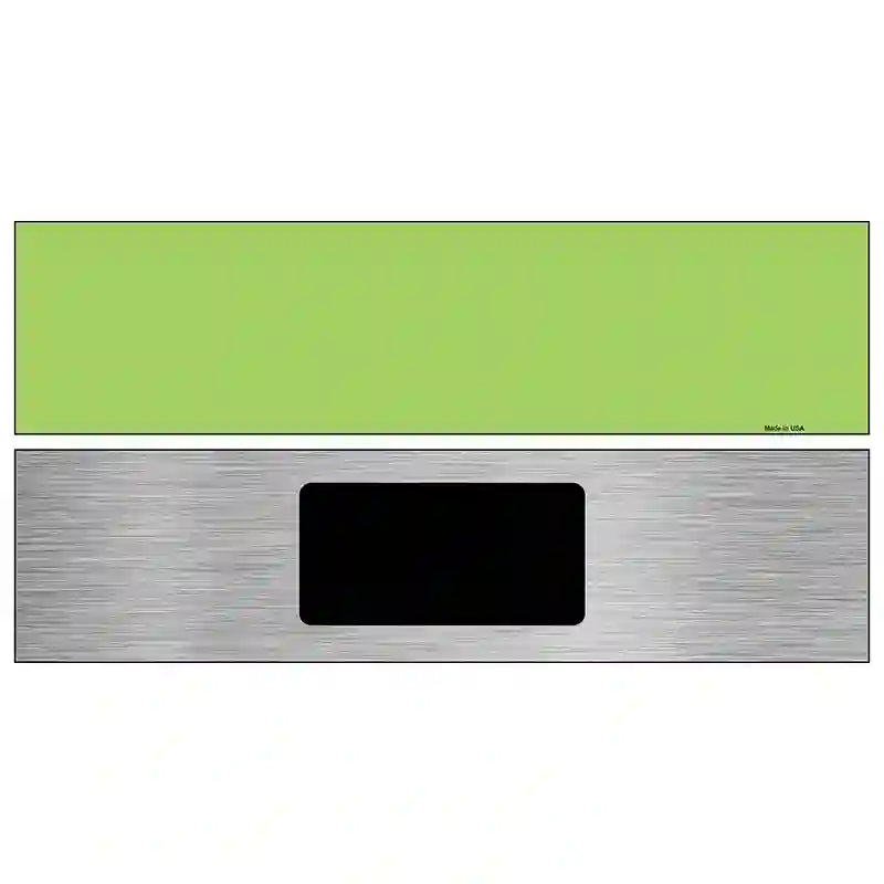 Lime Green Solid Blank Novelty Metal Street Sign 6" x 1.5" (KM)