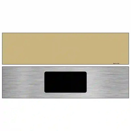 Gold Solid Blank Novelty Metal Street Sign 6" x 1.5" (KM)