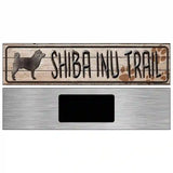 Shiba Inu Trail Novelty Metal Street Sign 6" x 1.5" (KM)