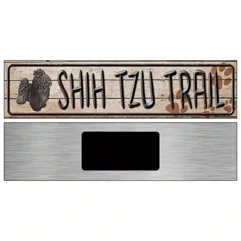 Shih Tzu Trail Novelty Metal Street Sign 6" x 1.5" (KM)