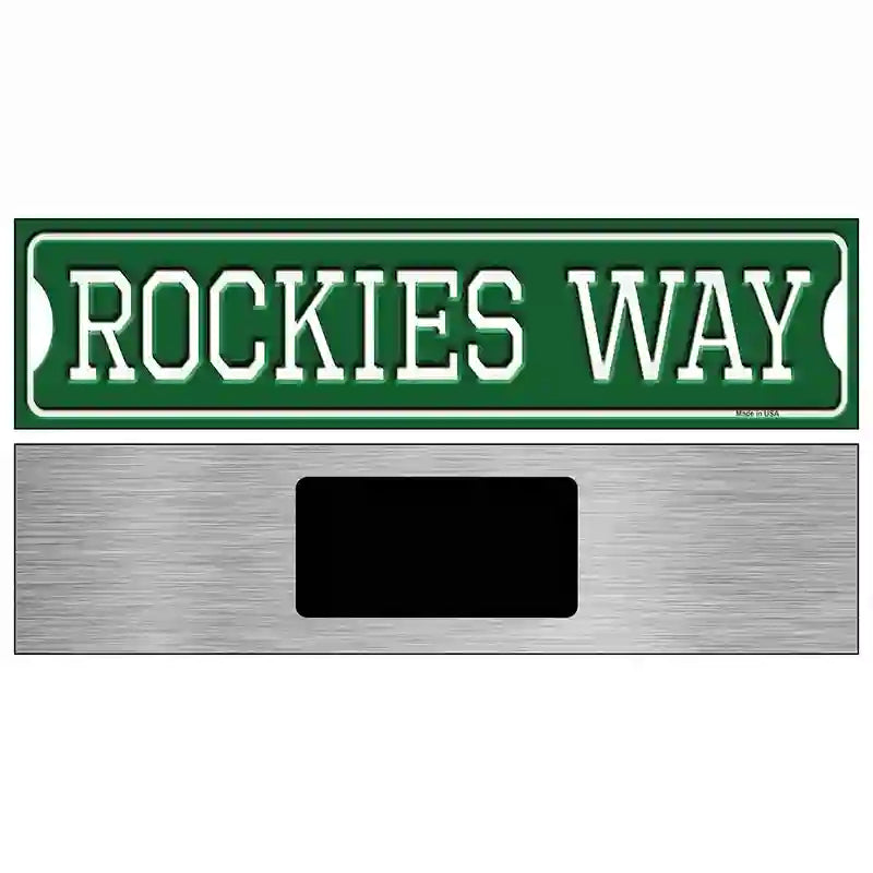 Rockies Way Novelty Metal Street Sign 6" x 1.5" (KM)