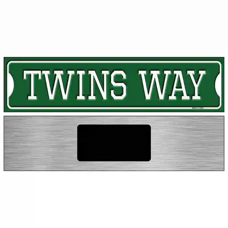 Twins Way Novelty Metal Street Sign 6" x 1.5" (KM)