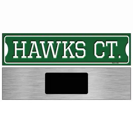 Hawks Ct Novelty Metal Street Sign 6" x 1.5" (KM)