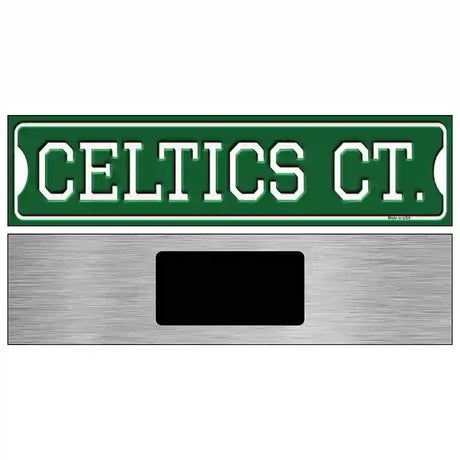 Celtics Ct Novelty Metal Street Sign 6" x 1.5" (KM)