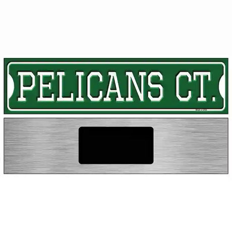 Pelicans Ct Novelty Metal Street Sign 6" x 1.5" (KM)