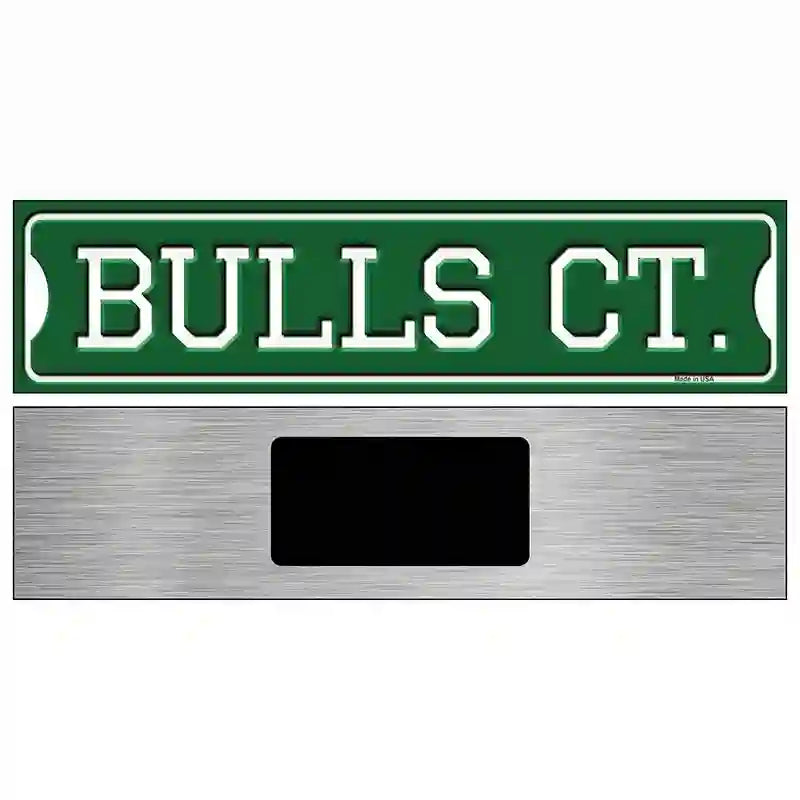 Bulls Ct Novelty Metal Street Sign 6" x 1.5" (KM)