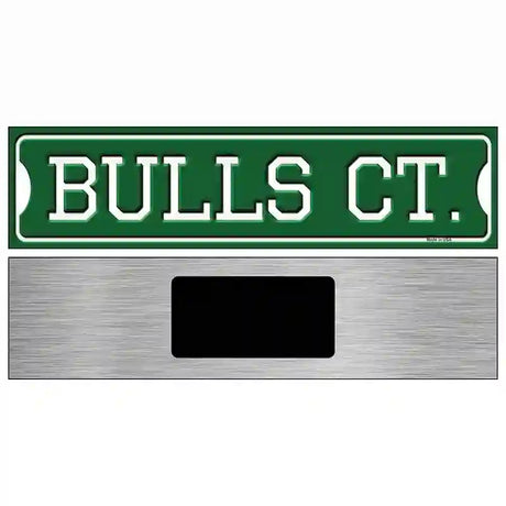 Bulls Ct Novelty Metal Street Sign 6" x 1.5" (KM)