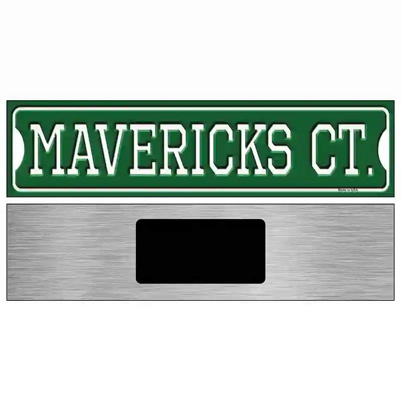 Mavericks Ct Novelty Metal Street Sign 6" x 1.5" (KM)