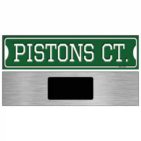 Pistons Ct Novelty Metal Street Sign 6" x 1.5" (KM)