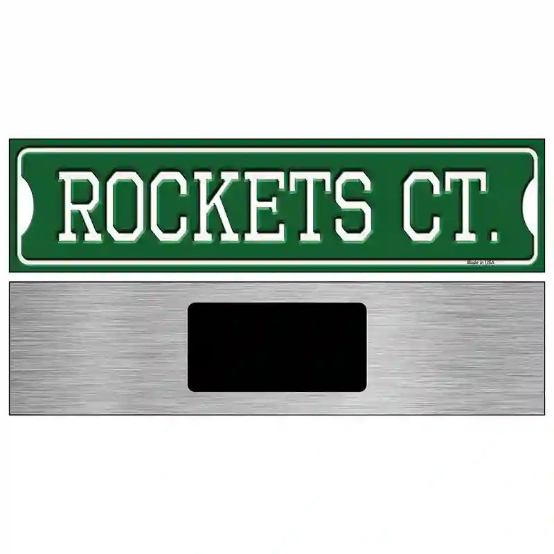 Rockets Ct Novelty Metal Street Sign 6" x 1.5" (KM)