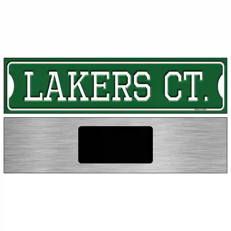 Lakers Ct Novelty Metal Street Sign 6" x 1.5" (KM)