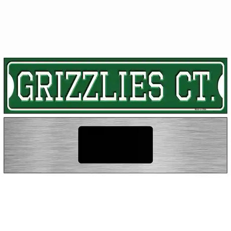 Grizzlies Ct Novelty Metal Street Sign 6" x 1.5" (KM)