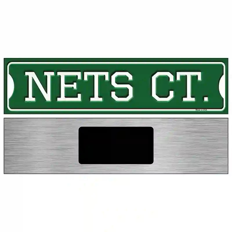 Nets Ct Novelty Metal Street Sign 6" x 1.5" (KM)