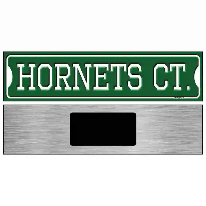 Hornets Ct Novelty Metal Street Sign 6" x 1.5" (KM)