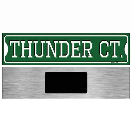 Thunder Ct Novelty Metal Street Sign 6" x 1.5" (KM)