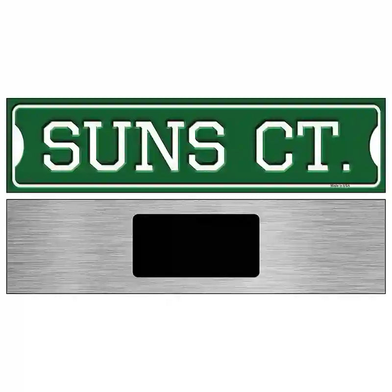 Suns Ct Novelty Metal Street Sign 6" x 1.5" (KM)