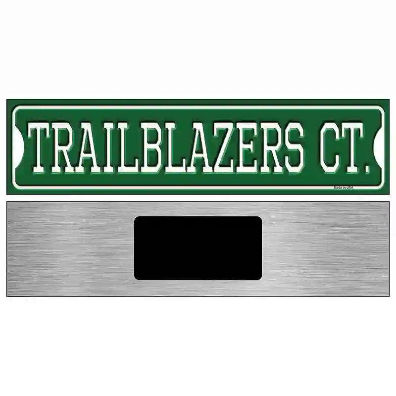 Trailblazers Ct Novelty Metal Street Sign 6" x 1.5" (KM)