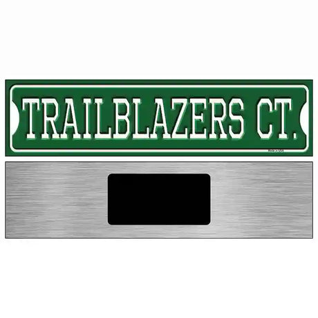 Trailblazers Ct Novelty Metal Street Sign 6" x 1.5" (KM)