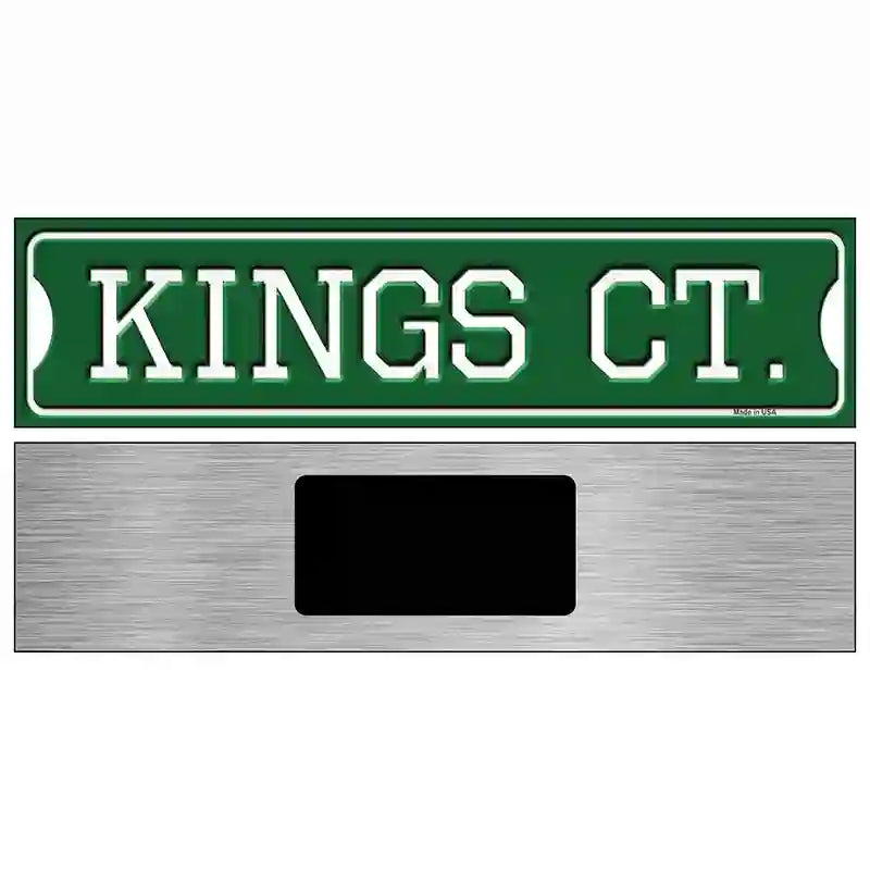 Kings Ct Novelty Metal Street Sign 6" x 1.5" (KM)