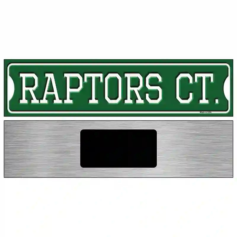 Raptors Ct Novelty Metal Street Sign 6" x 1.5" (KM)