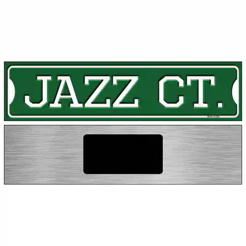 Jazz Ct Novelty Metal Street Sign 6" x 1.5" (KM)