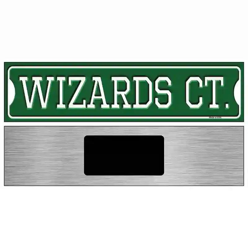 Wizards Ct Novelty Metal Street Sign 6" x 1.5" (KM)