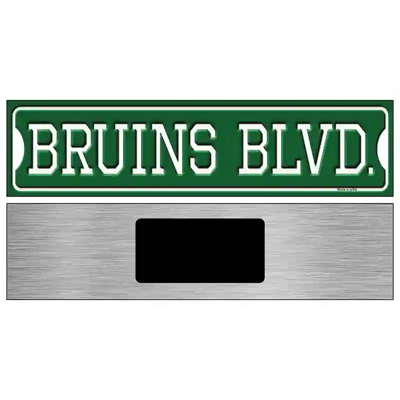 Bruins Blvd Novelty Metal Street Sign 6" x 1.5" (KM)