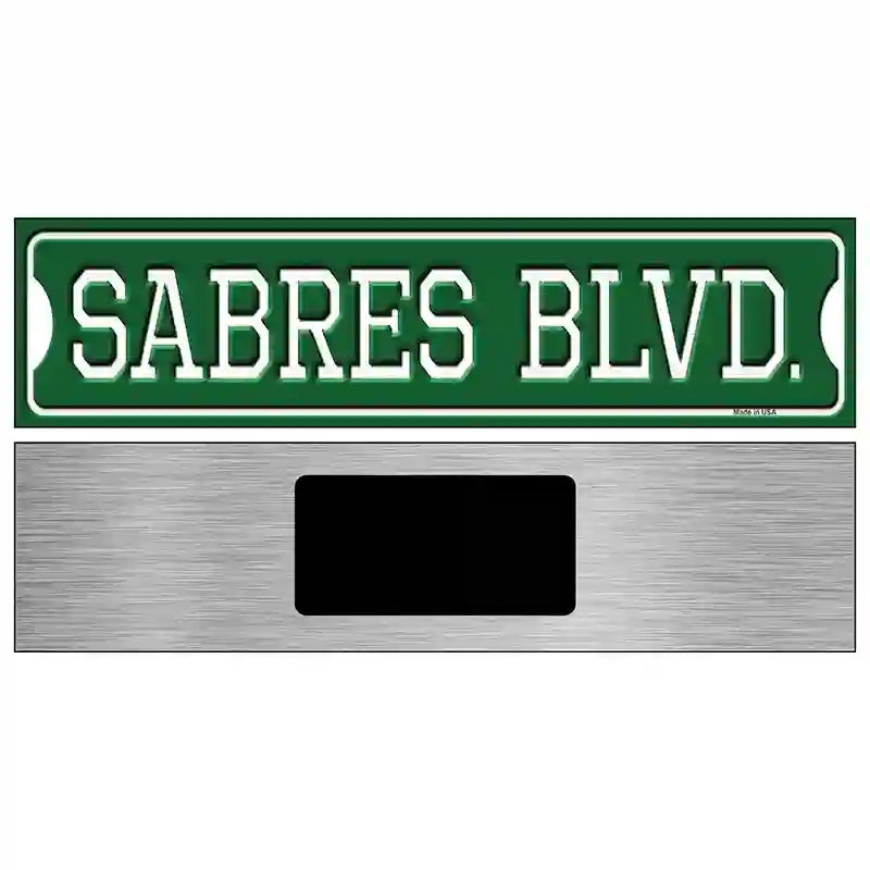 Sabres Blvd Novelty Metal Street Sign 6" x 1.5" (KM)