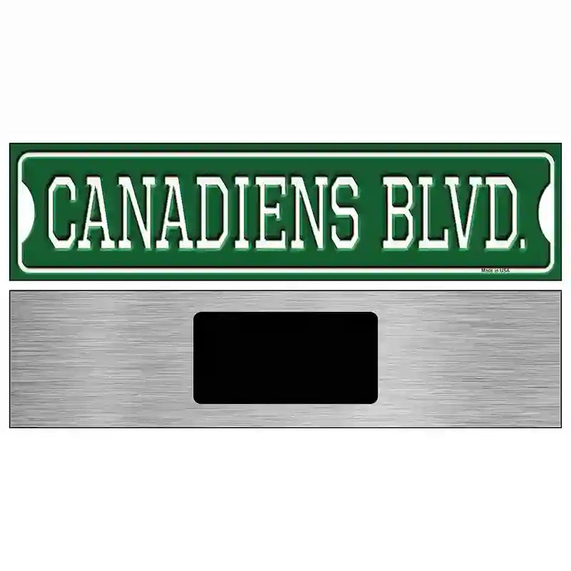 Canadiens Blvd Novelty Metal Street Sign 6" x 1.5" (KM)