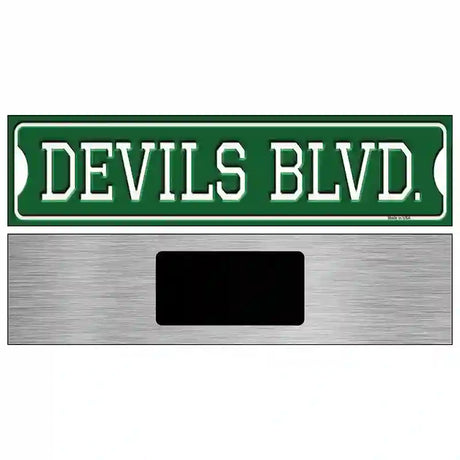 Devils Blvd Novelty Metal Street Sign 6" x 1.5" (KM)