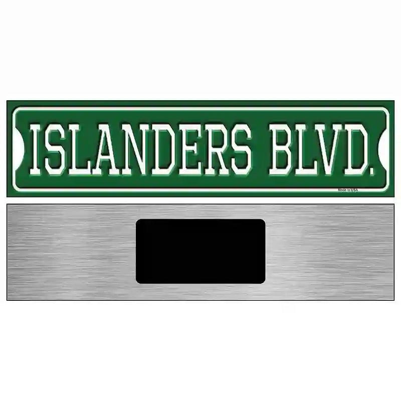 Islanders Blvd Novelty Metal Street Sign 6" x 1.5" (KM)