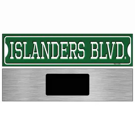 Islanders Blvd Novelty Metal Street Sign 6" x 1.5" (KM)