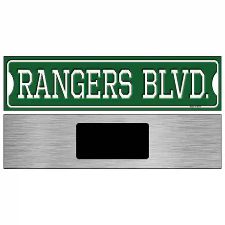 Rangers Blvd Novelty Metal Street Sign 6" x 1.5" (KM)