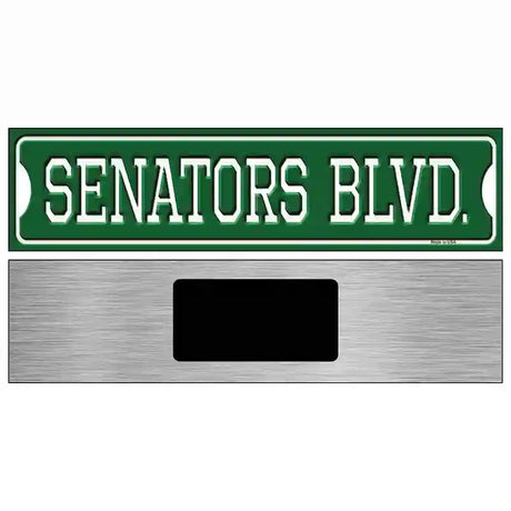 Senators Blvd Novelty Metal Street Sign 6" x 1.5" (KM)