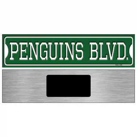 Penguins Blvd Novelty Metal Street Sign 6" x 1.5" (KM)