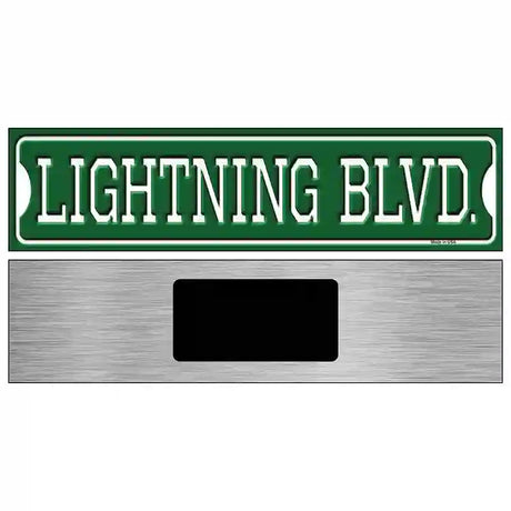 Lightning Blvd Novelty Metal Street Sign 6" x 1.5" (KM)