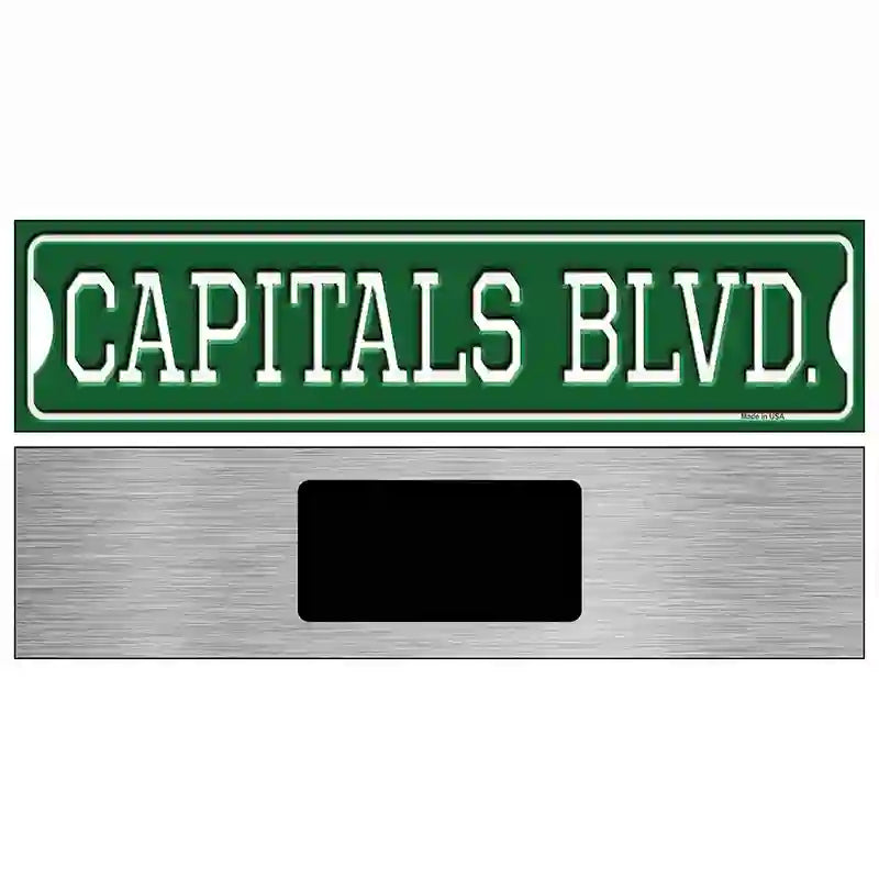 Capitals Blvd Novelty Metal Street Sign 6" x 1.5" (KM)