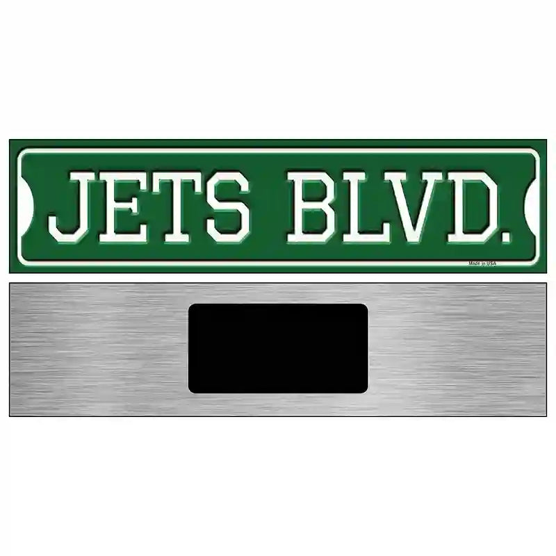 Jets Blvd Novelty Metal Street Sign 6" x 1.5" (KM)