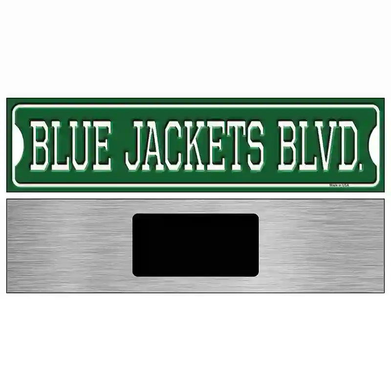 Blue Jackets Blvd Novelty Metal Street Sign 6" x 1.5" (KM)