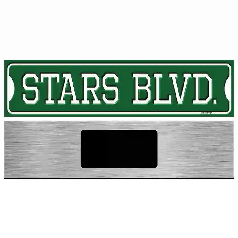 Stars Blvd Novelty Metal Street Sign 6" x 1.5" (KM)