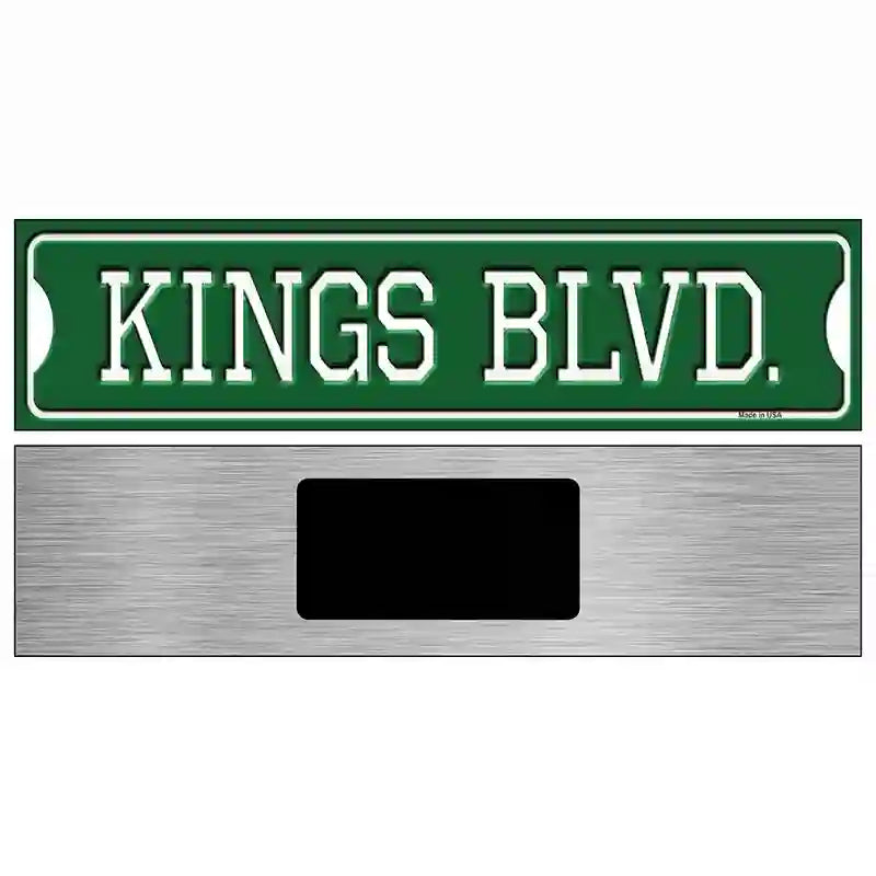 Kings Blvd Novelty Metal Street Sign 6" x 1.5" (KM)