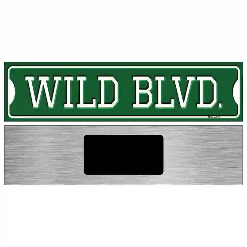 Wild Blvd Novelty Metal Street Sign 6" x 1.5" (KM)