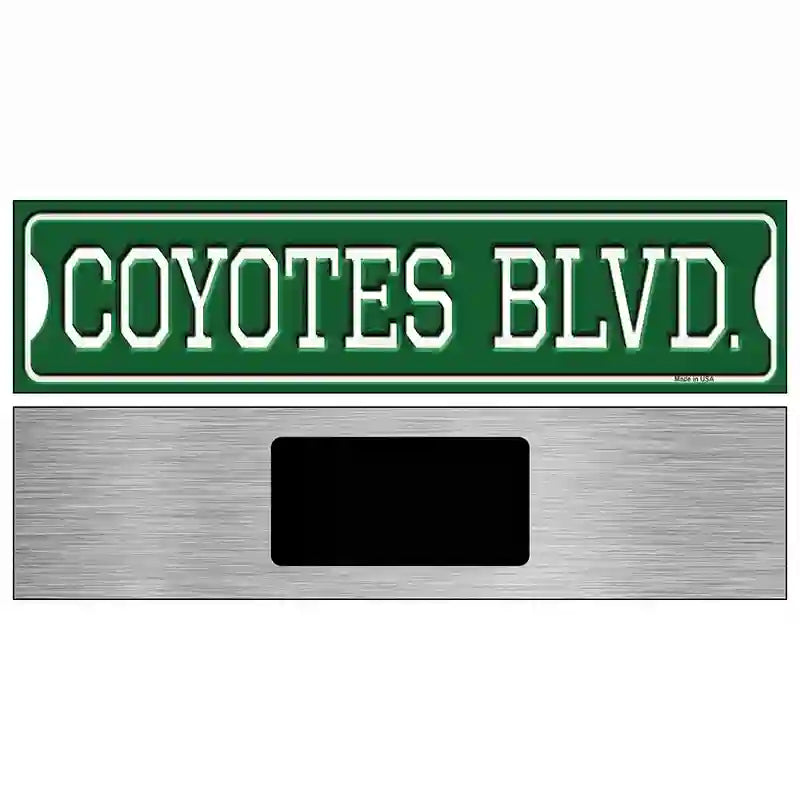 Coyotes Blvd Novelty Metal Street Sign 6" x 1.5" (KM)