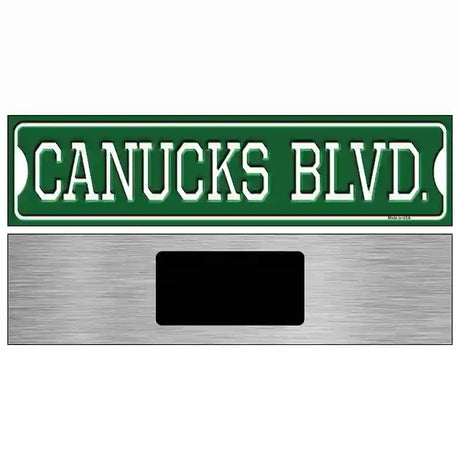 Canucks Blvd Novelty Metal Street Sign 6" x 1.5" (KM)