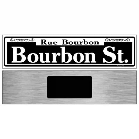 Bourbon Street Novelty Metal Street Sign 6" x 1.5" (KM)