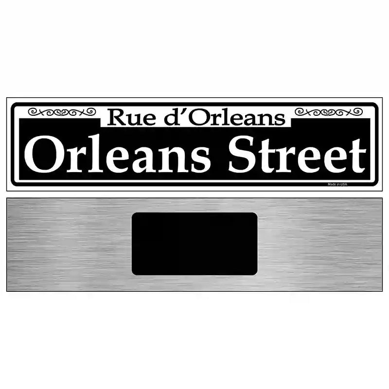 Orleans Street Novelty Metal Street Sign 6" x 1.5" (KM)