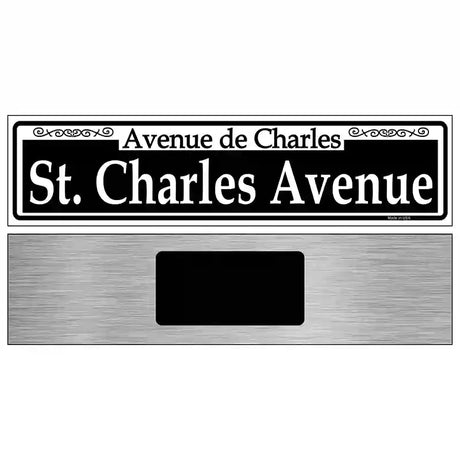 St. Charles Ave Novelty Metal Street Sign 6" x 1.5" (KM)