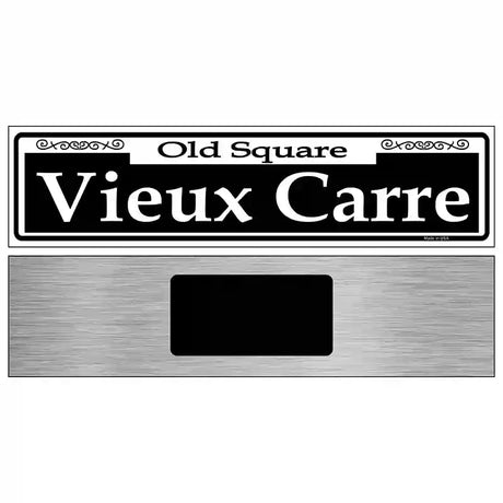 Vieux Carre Novelty Metal Street Sign 6" x 1.5" (KM)