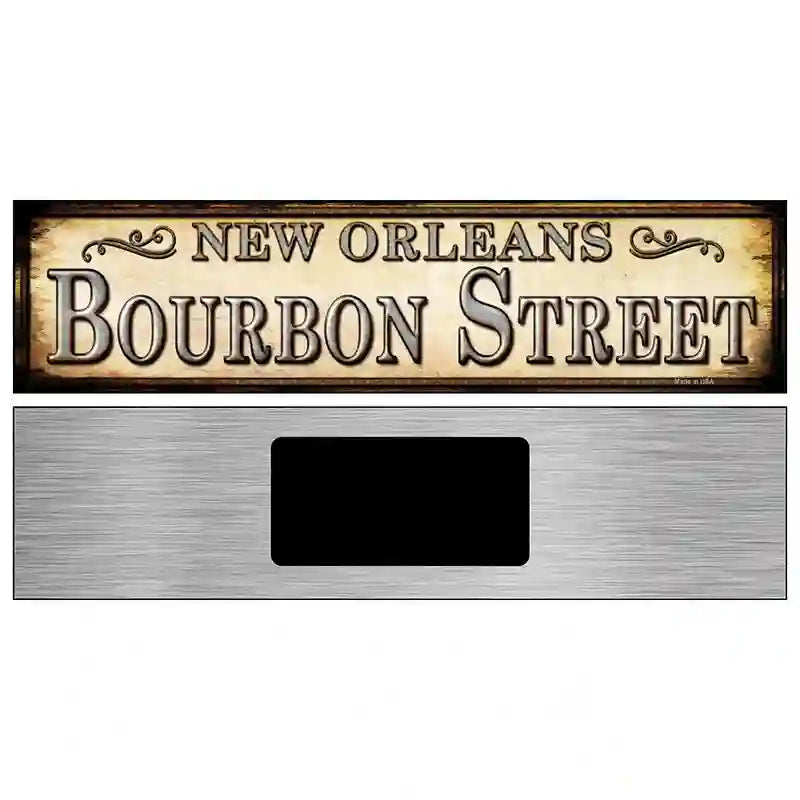 Bourbon Street New Orleans Novelty Metal Street Sign 6" x 1.5" (KM)