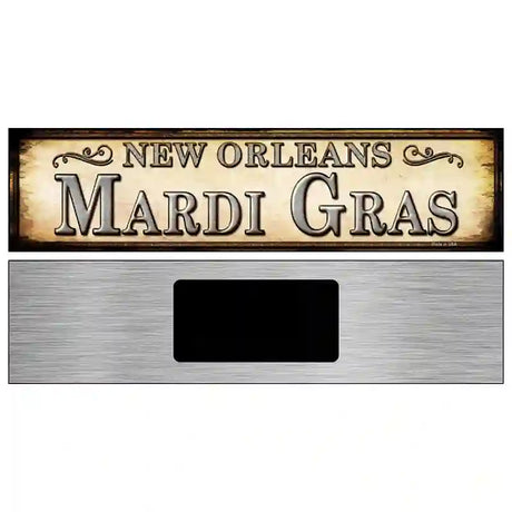 Mardi Gras New Orleans Novelty Metal Street Sign 6" x 1.5" (KM)